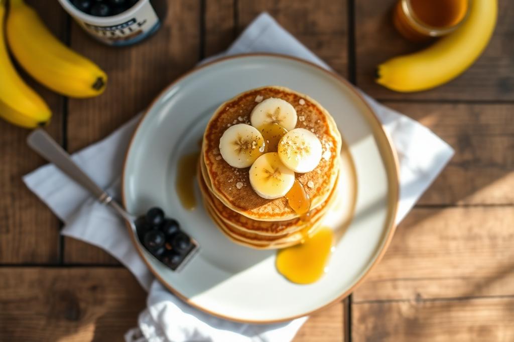 Prato de Panqueca de Banana e Aveia