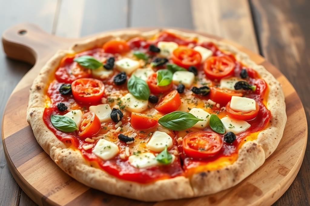 Prato de Pizza Caseira de Massa Integral